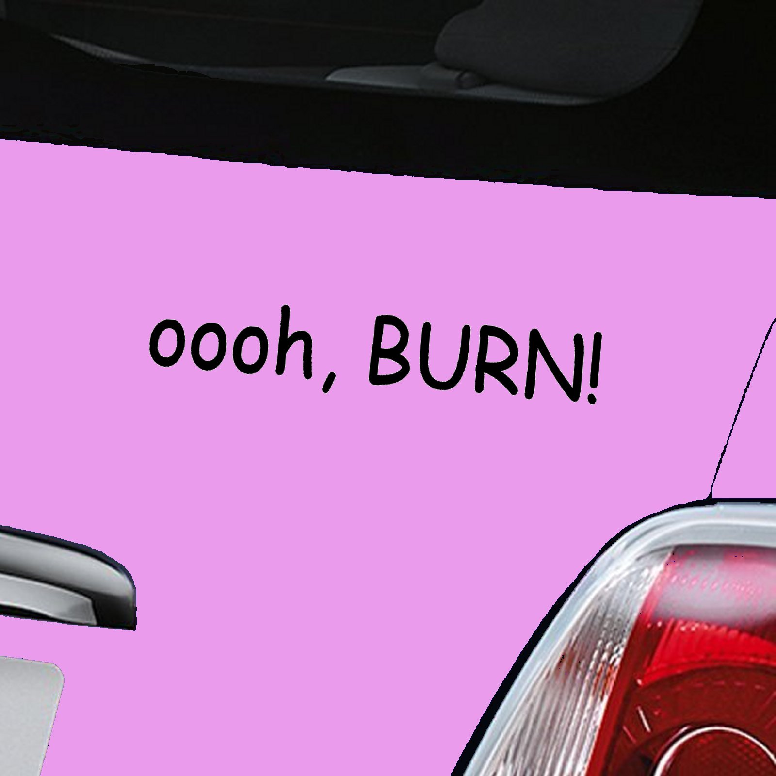 oooh, BURN! Decal - Black